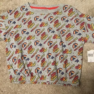 Youth S Walt Disney World Crop Top Long SleeveVintage Looking Elastic on Bottom - Picture 1 of 4