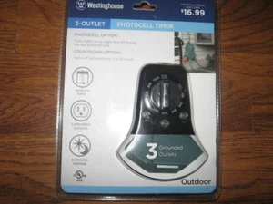 New Westinghouse 3-Outlet Photocell Timer -Outdoor All Weather - Picture 1 of 2