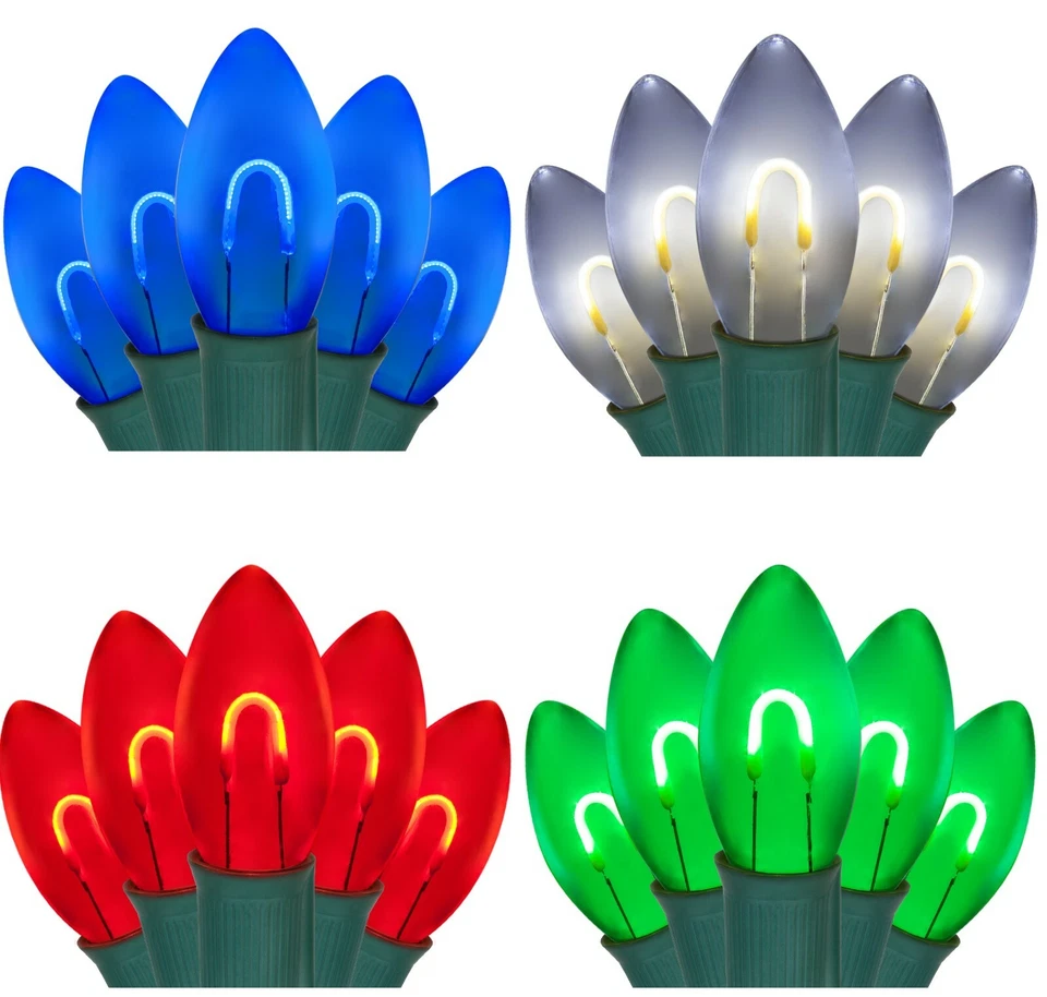 Luces LED FlexFilament C9 clásicas vintage resistentes a roturas para patio de 15 pies Foto 1 de 1