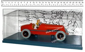 TINTIN & SNOWY sport race red car figures CIGARS of the PHARAOH amilcar 10 inch - Picture 1 of 9