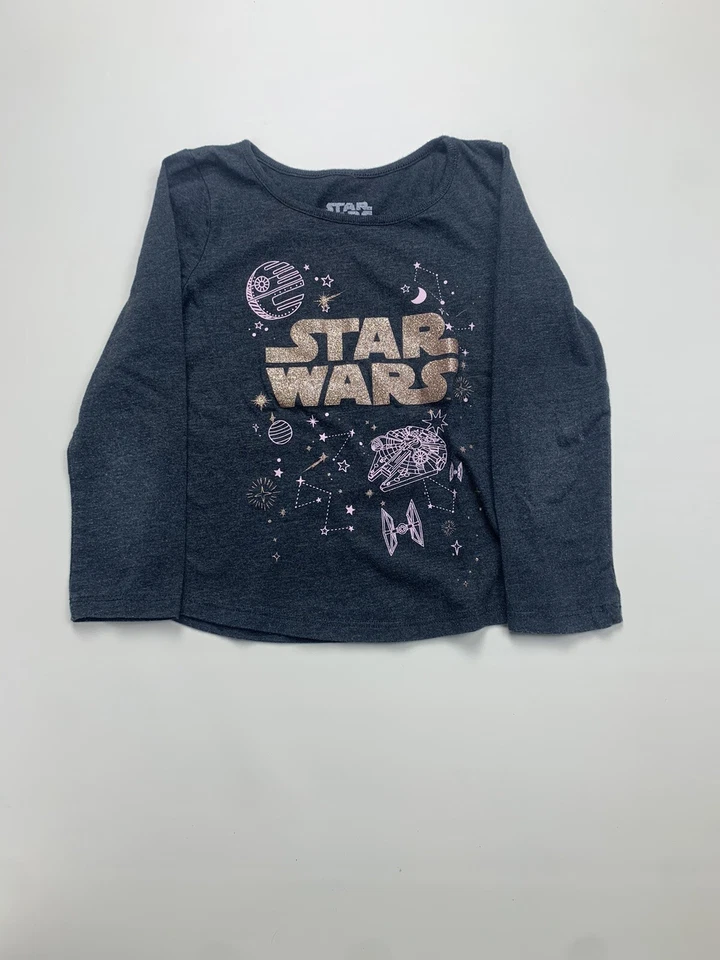 Star Wars длинным рукавом рубашка девочек размер 5T серый - Изображение 1 из 4