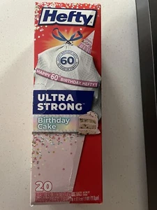 Hefty 60th Anniversary Birthday Cake Scented Ultra Strong Trash Bags LIMITED - Picture 1 of 7