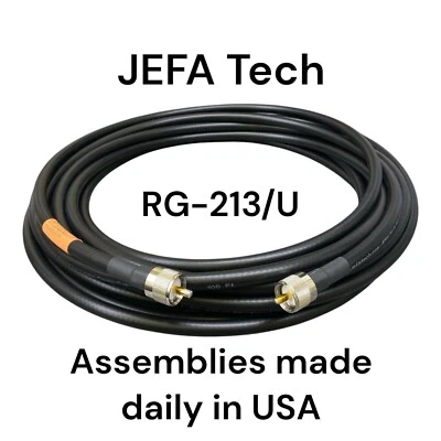 Lote de cable coaxial JEFA Tech Premium RG-213 MILSPEC radioaficionado radio CB PL-259 Foto 1 de 4