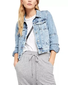 Chaqueta Denim We The Free Rumors Azul Índigo Claro Talla S Nueva con Etiquetas Y2k Ropa de Calle - Imagen 1 de 11