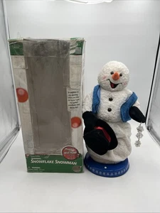 Muñeco de nieve giratorio vintage Gemmy Holiday Snow Miser copo de nieve probado con caja - Imagen 1 de 16