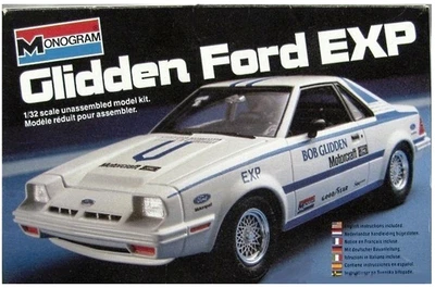 MONOGRAM 1/32 1982 BOB GLIDDEN FORD EXP RACE CAR SNAP TITE MODEL KIT 6956 NO BOX - Image 1 of 4