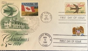 HNLP Hideaki Nakano 1552 Paz en la Tierra Autoadhesivo 2431 Escudo Águila Canadá - Imagen 1 de 1