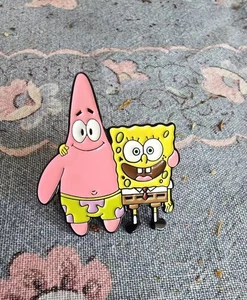 SpongeBob SquarePants And Patrick Star Enamel Lapel Pin Collect Badge - Picture 1 of 1