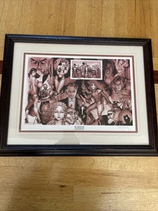 Rocketeer 2002 20 aniversario impresión firmada por Dave Stevens enmarcada Dallas Con - Imagen 1 de 4