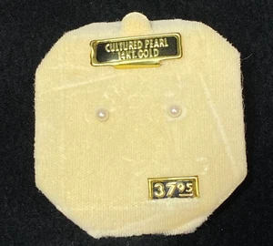 Vintage Baby 14K GELBGOLD ZUCHTPERLEN OHRSTECKER SCHRAUBVERSCHLUSS - Bild 1 von 9