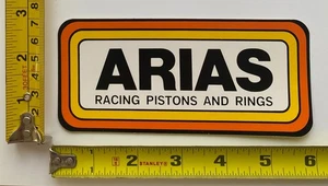 Arias Racing Pistons and Rings Racing Logo Sticker Vintage Original 1960 1970 - Picture 1 of 2