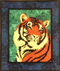 Tela Feline Drive BENGAL TIGER Apliques Puesta de Sol Diseños Patrón de Papel - Imagen 1 de 7