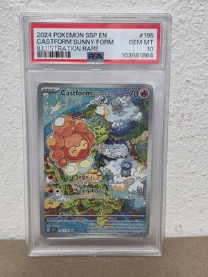 Castform Sunny Form Illustration Rare 195/191  PSA 10 GEM MINT - Image 1 of 2