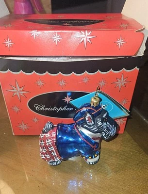 Кристофер Радко правильный Scottie стекла украшения новый собаки Скотти - Изображение 1 из 4