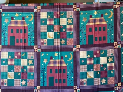 TELA COLECCIÓN CRANSTON~Grandes Cuadrados~BOTONES CASAS~A cuadros~COLCHA DE RETAZOS~ Foto 1 de 4