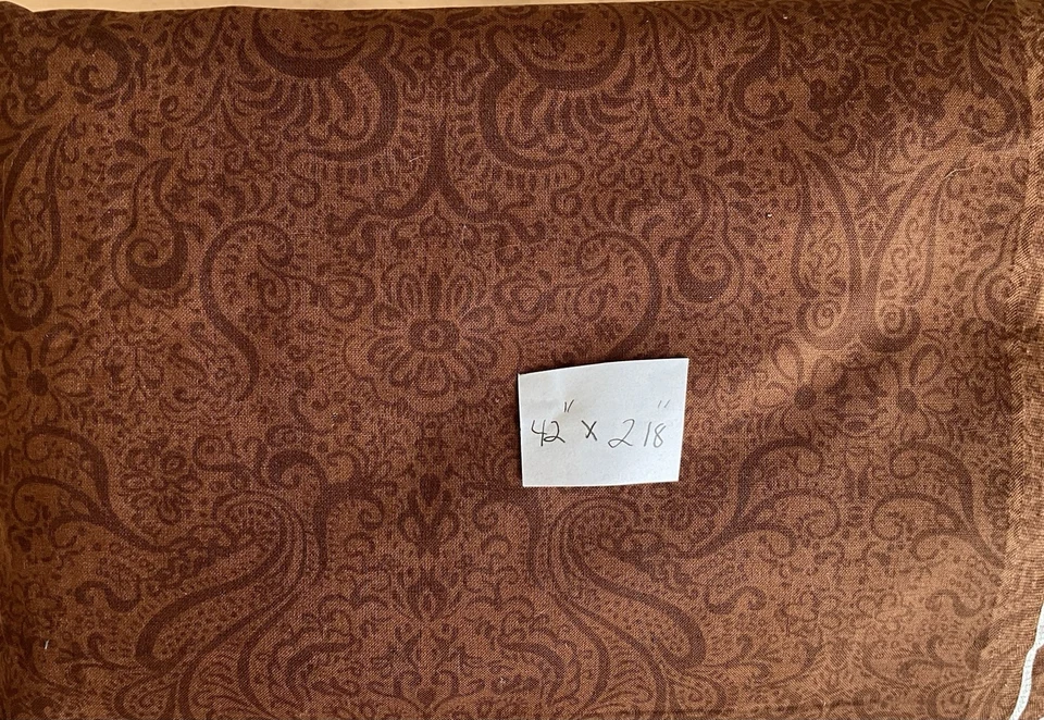 "Tela artesanal de costura para colchas marrón cachemira 42""X 218"" algodón" Foto 1 de 1