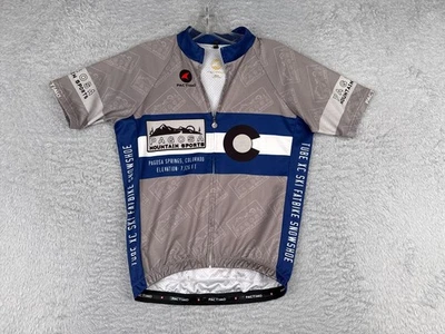 Camiseta de ciclismo Pactimo para hombre 2XS XXS gris azul cremallera completa manga corta Pagosa Foto 1 de 4