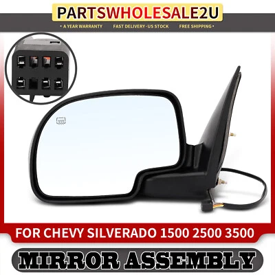 Espejo retrovisor eléctrico negro del lado del conductor para Chevrolet Silverado 1500 Classic Tahoe GMC  Foto 1 de 4