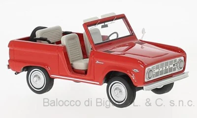 MODELLINO AUTO STATICO NEO SCALE FORD BRONCO ROADSTER 1966 ROSSO SCALA 1:43 - Immagine 1 di 4