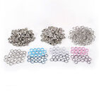 100 Sets Prong Open Ring Press Studs for Making Dummy Clips 4 Colors