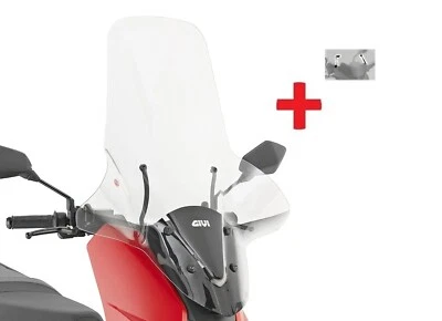 PARABREZZA COMPLETO SEAT MO' 125 2021-2022-2023 9541A+A9541A GIVI  TRASPARENTE - Immagine 1 di 4