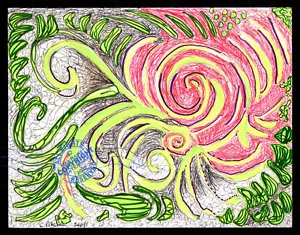 Silly Dream in Daytime 2014 Original Tintenschreiber ZEICHNUNG Abstrakt SIGNIERT KUNST Oktopus - Bild 1 von 11