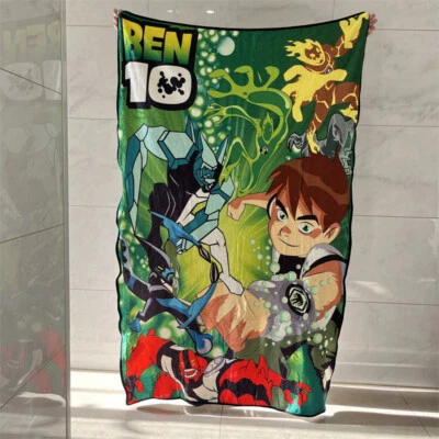 Ben10 Anime Blanket Bedding throw Blankets BenTennyson Winter Warm XMAS - Image 1 of 4