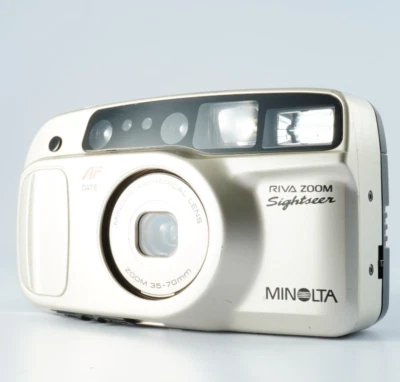 EX MINOLTA RIVA ZOOM Sightseer 35mm Point & Shoot Film Camera From JAPAN - Image 1 of 4