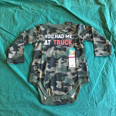 NWT Garanimals One Piece Long Sleeve Camouflage “You Had Me At Truck” 18 Months - Image 1 of 4