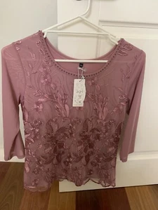 AU Womens Slim Fit Long Sleeve Embroidery Blouse Brand New - Reduced - Picture 1 of 5
