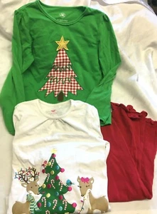 J. Khaki Christmas Holiday Leggings T-Shirt Girl 4 Red Green READ + Free Top - Picture 1 of 5