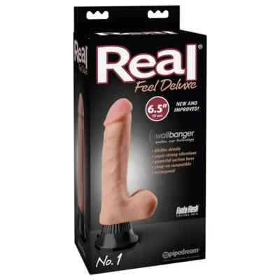 Pipedream Real Feel Deluxe No. 1 Consolador Dong Vibrador Realista 6.5" - Carne Foto 1 de 4