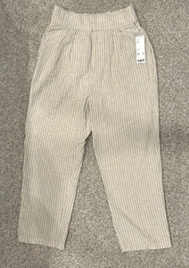 Neu mit Etikett Urban Outfitters Hose Größe M Zobel sand gestreift Pull-On Plissee leicht - Bild 1 von 7