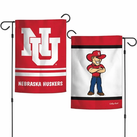 NEBRASKA CORNHUSKERS VAULT 12"X18" 2 SIDED GARDEN FLAG NEW WINCRAFT π Cover