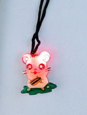 BODY BLINKY Hamtaro Body Flashing Blinking Color LED Light Up Flashy Blinky Necklace