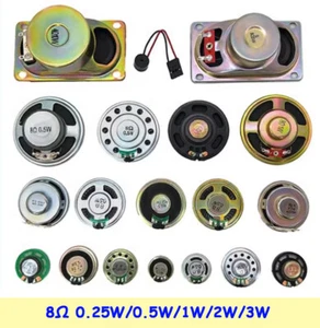 8Ω 0.25W/0.5W/1W/2W/3W Small Speakers Round Speaker Various Sizes Loudspeakers - Picture 1 of 45