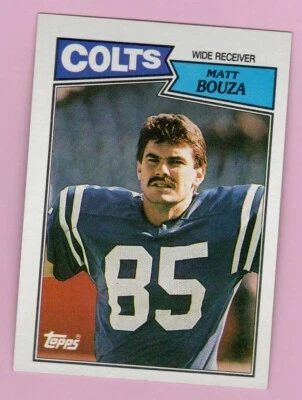 1987 Topps Football #377 Matt Bouza Indianapolis Colts Wide Receiver - Image 1 of 2
