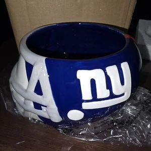 New NFL New York GIANTS -FOOTBALL HELMET SHAPE CERAMIC Bowl Mug Dish - Picture 1 of 2