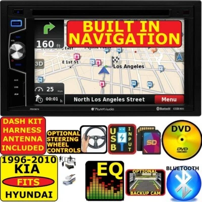 SISTEMA DE NAVEGACIÓN PLANET AUDIO CD/DVD/USB GPS BLUETOOTH USB RADIO DE COCHE ESTÉREO Foto 1 de 4