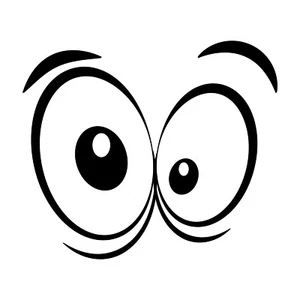 Googly Eyes Cartoon Eyes Funny Bumper Sticker Self-Adhesive Vinyl Decal - Picture 1 of 7