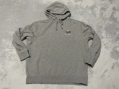 Lee Hoodie Jumper Pullover Grey Y2K Sports Sweatshirt Size Large XL - Image 1 of 4