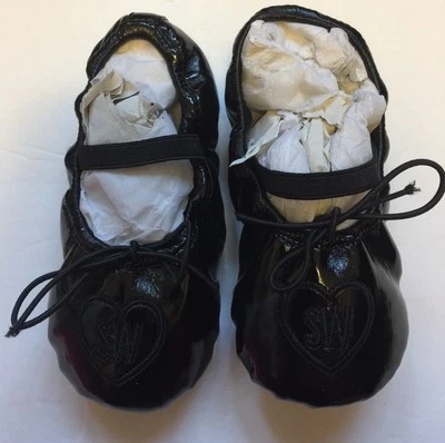 Stuart Weitzman Baby My First Weitzman Ballet Plano Bebé/Niño Pequeño, Negro 6 EE. UU. Nuevo Foto 1 de 4