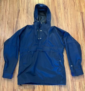 THE NORTH FACE GORE-TEX USA Vintage Blue Parka Anorak Jacket Men's Size L Hooded - Picture 1 of 7