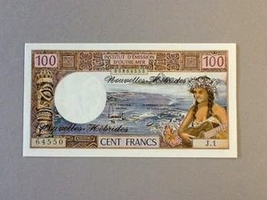 New Hebrides 100 Francs P-18d ND(1977) - Picture 1 of 2