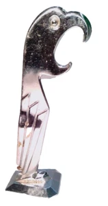 Anni '30~Negbaur~stile Art Deco~cromo~pappagallo~apribottiglie e cavatappi~vintage - Foto 1 di 20