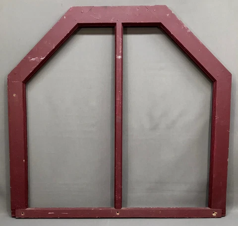 Rare Antique Gothic-Arched Window Frame Sash - Christmas Decoration Decor - PINE Cover