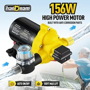 RV Water Pump 4.5GPM 45PSI Self-Priming Diaphragm with Pressure Switch&Strainer - Picture 1 of 7