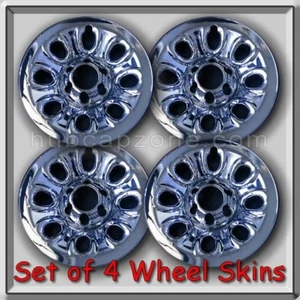 2009-2010 GMC Sierra Truck 1500 Wheel Skins Chrome Hubcaps 17" Set 4 Free Ship - Picture 1 of 4