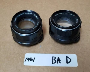 2 ASAHI SUPER-TAKUMAR LENSES 1.8 LENSES 50mm ! M901 BA - Picture 1 of 3