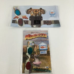 Captain D's Kung Fu Panda Madagascar 3D Glasses Coloring Toy Lot DreamWorks - Picture 1 of 6